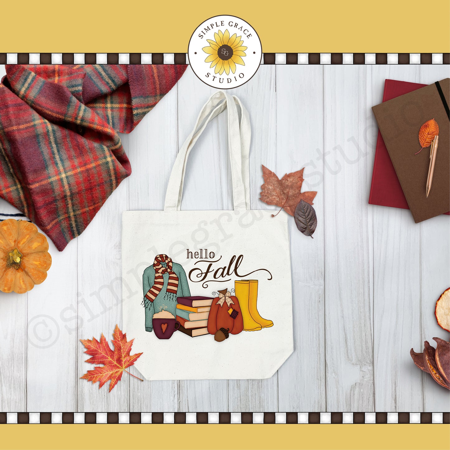 Hello Fall Sublimation Clipart