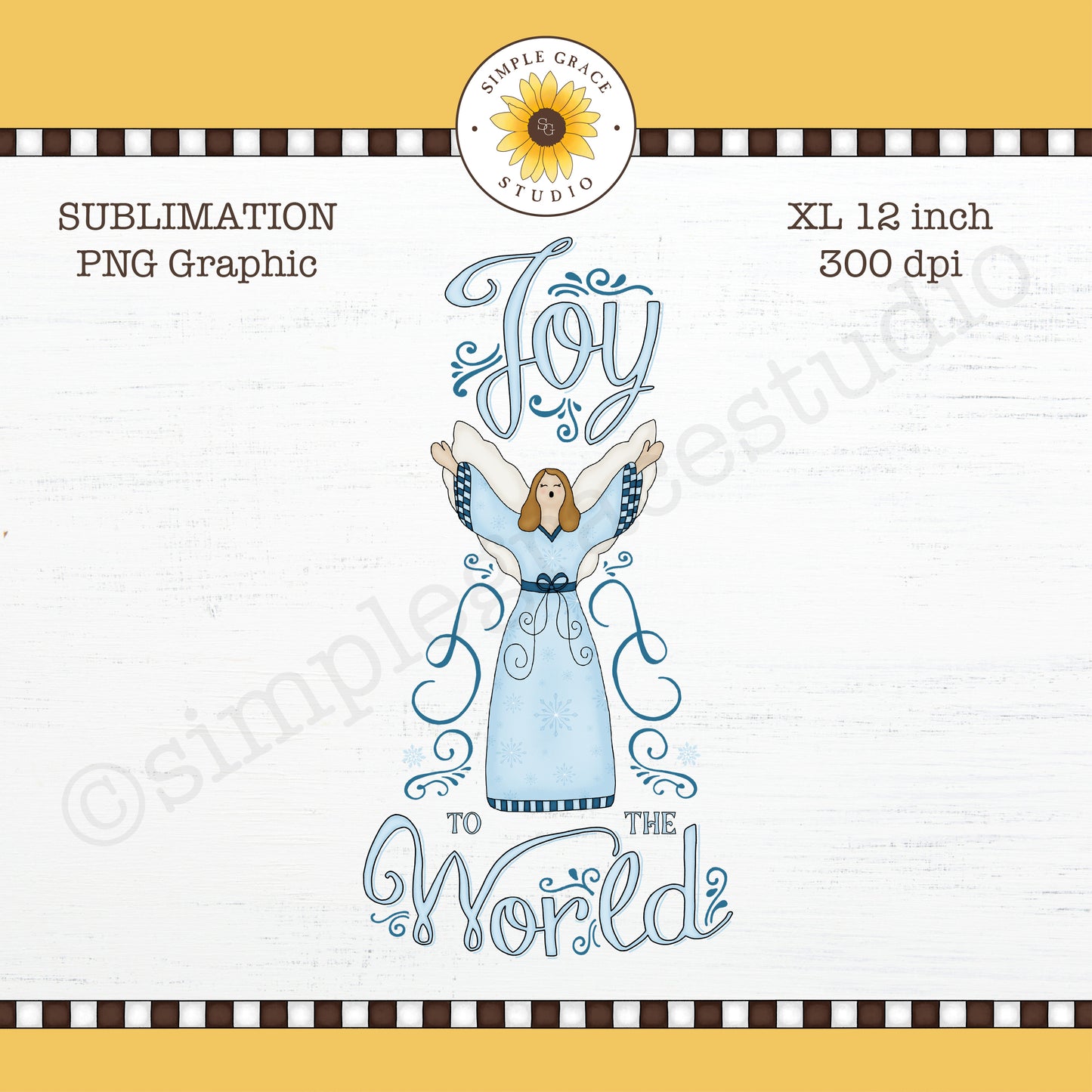 Joy to the Word Sublimation Clipart