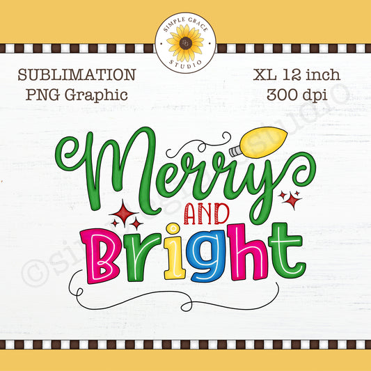 Merry & Bright - Christmas Clipart