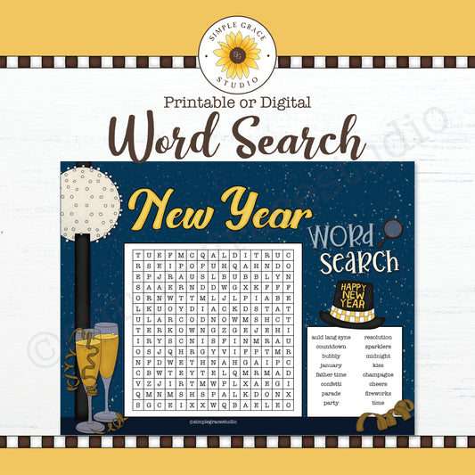 New Year Word Search