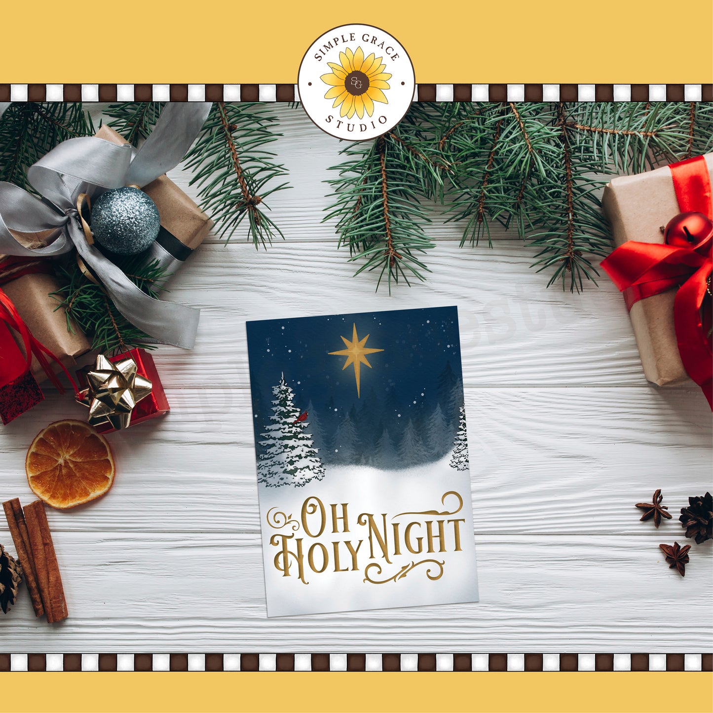 Oh Holy Night Christmas Card