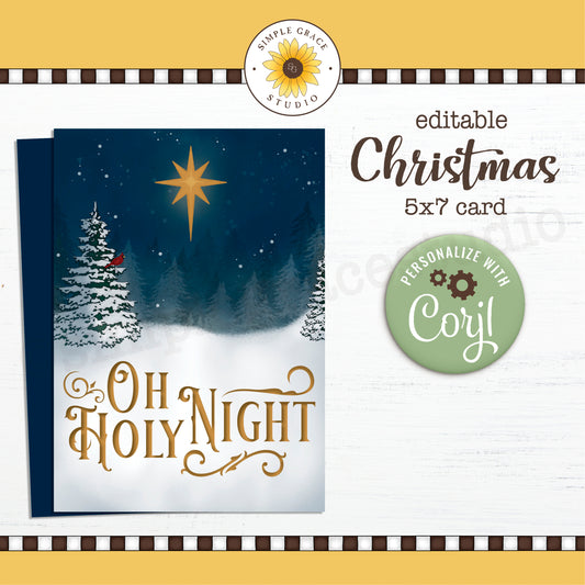 Oh Holy Night Christmas Card