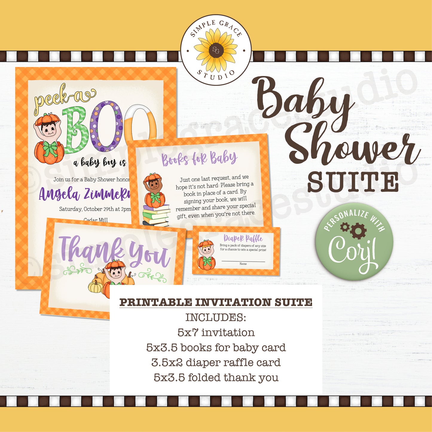 Peek-a-BOO Baby Shower Suite