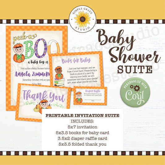 Peek-a-BOO Baby Shower Suite