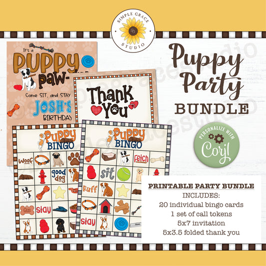 Puppy Party Bingo Bundle