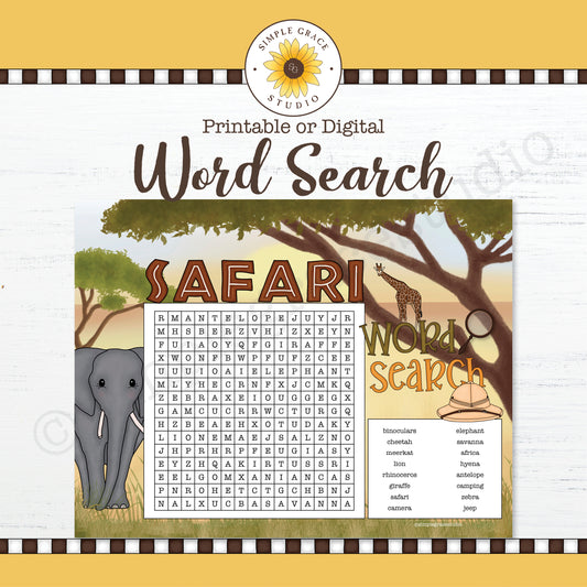 Safari Word Search