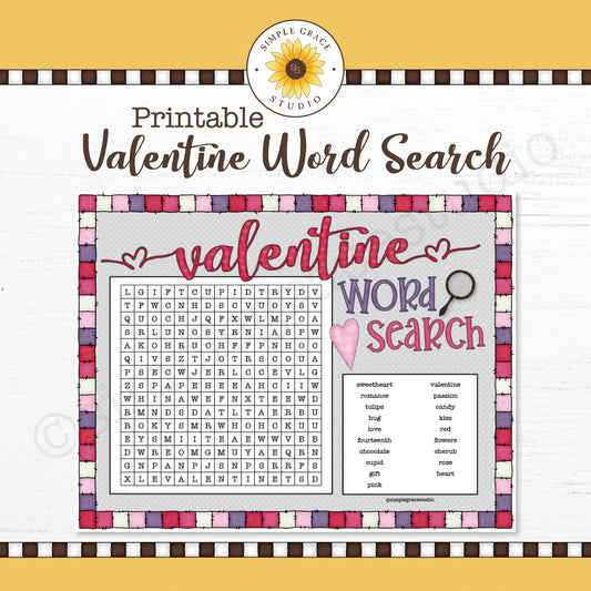 Valentine Word Search