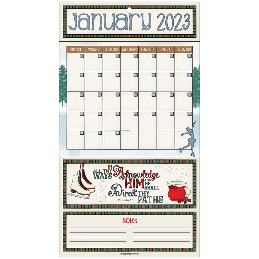 2023 Illustrated Wall Calendar – SimpleGraceStudio